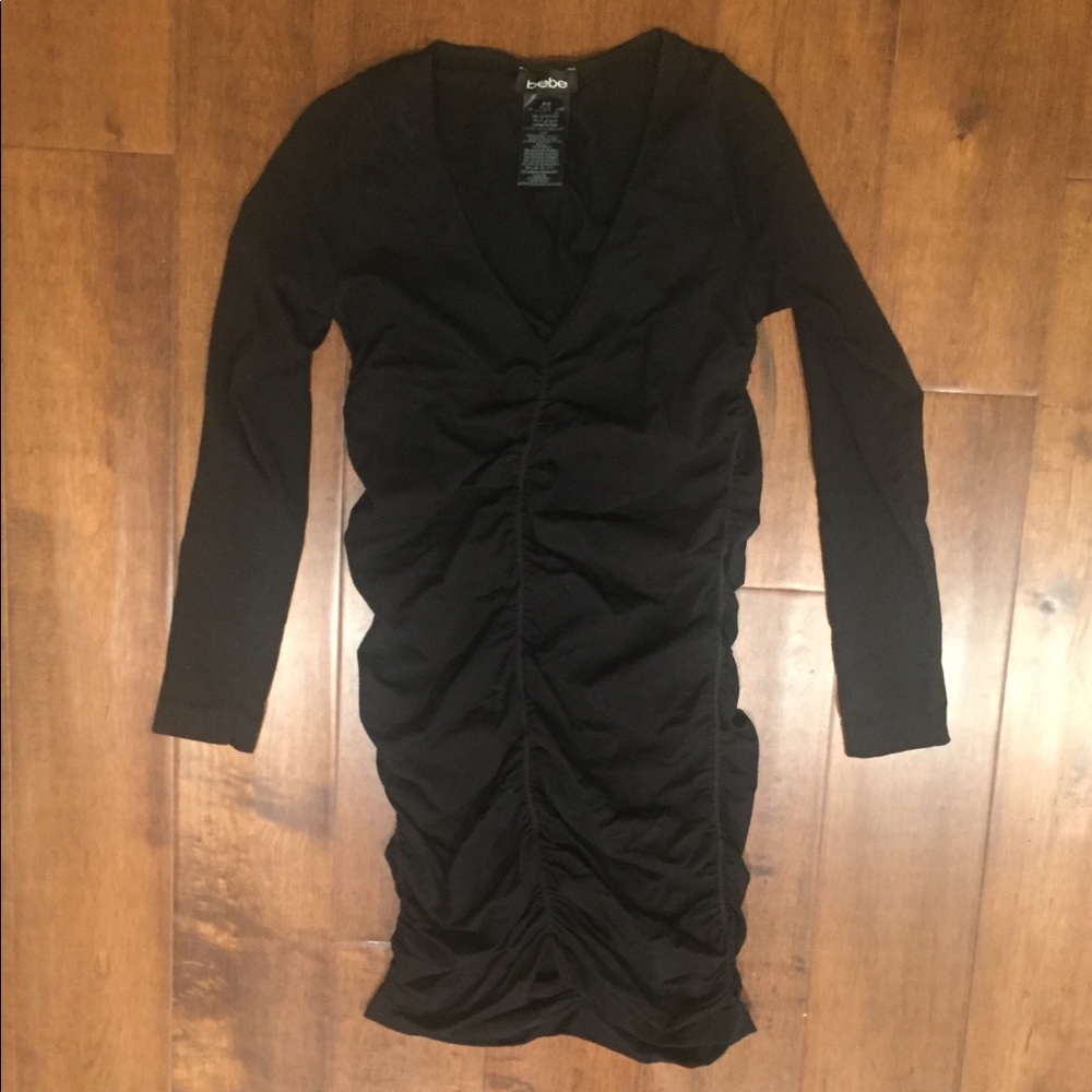 Super sexy stretch ruched Bebe bodycon dress S XS